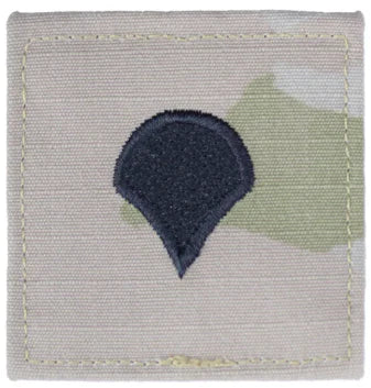 Army embroidered OCP rank insignia with hook backing