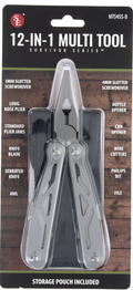 6"/12-IN-1 Stainless Steel Multi-Functional Multi Tool/ With Nylon Pouch