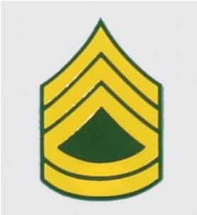 Mylar Decal - Army E-7 Sergeant First Class