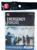 Clear Water-Resistant Emergency Poncho with Hood Attached & Full Sleeve
