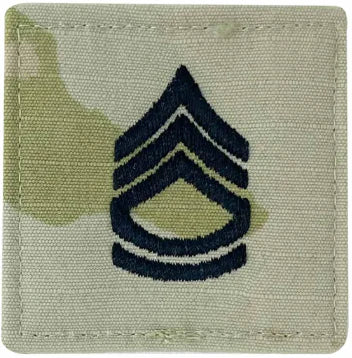 Army embroidered OCP rank insignia with hook backing