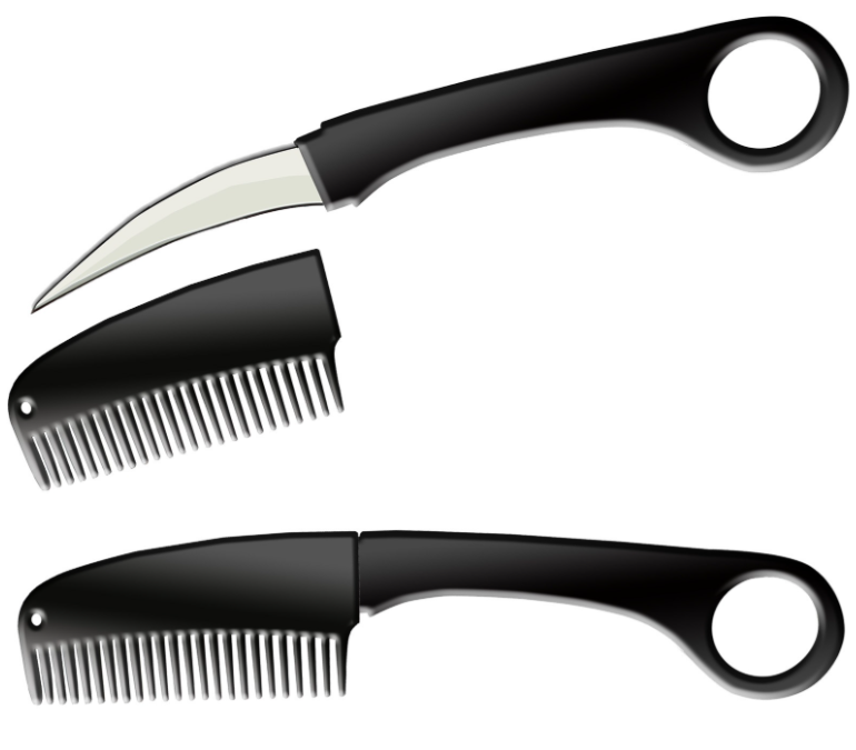KARAMBIT HIDDEN BLADE, COMB KNIFE