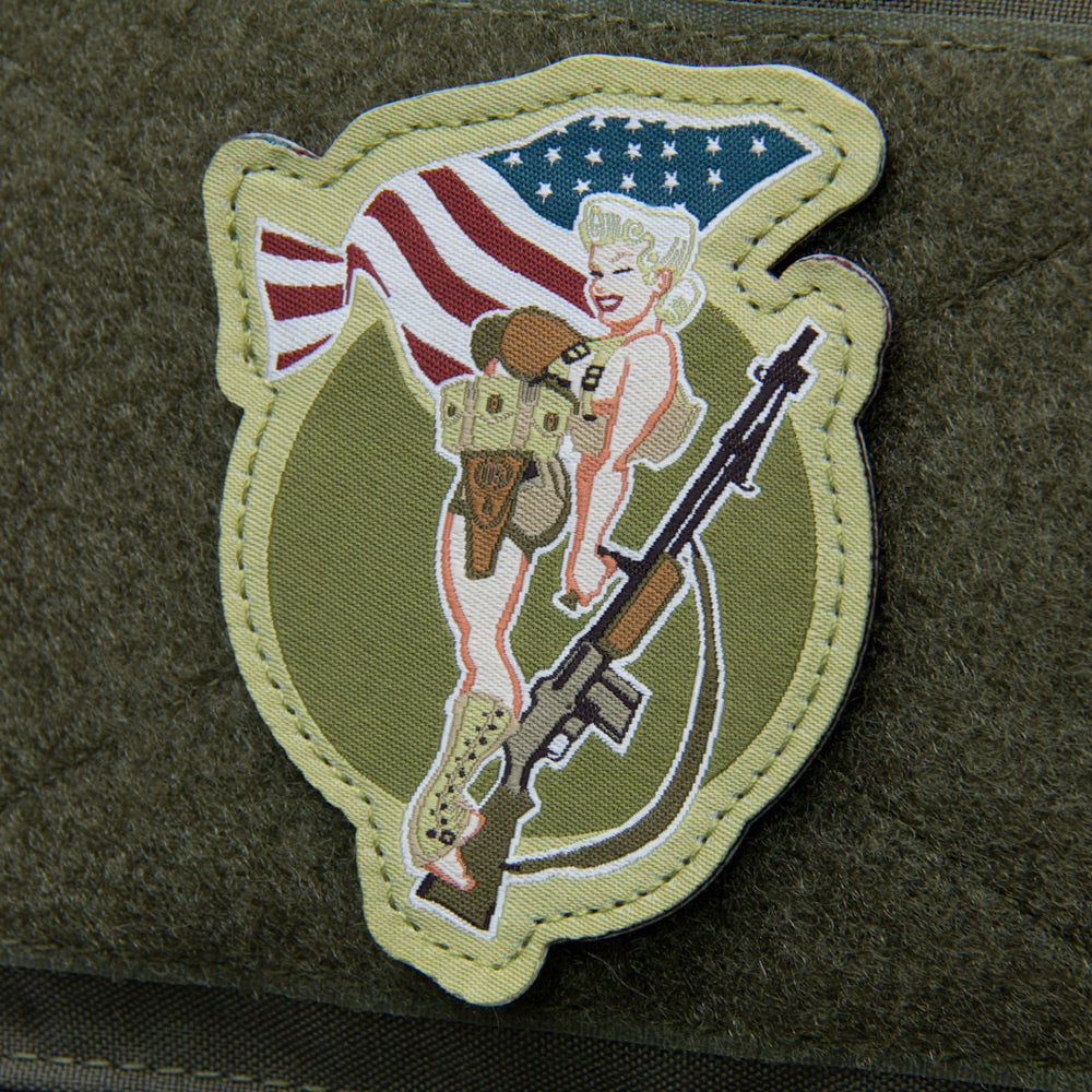 BAR GIRL PINUP MORALE PATCH