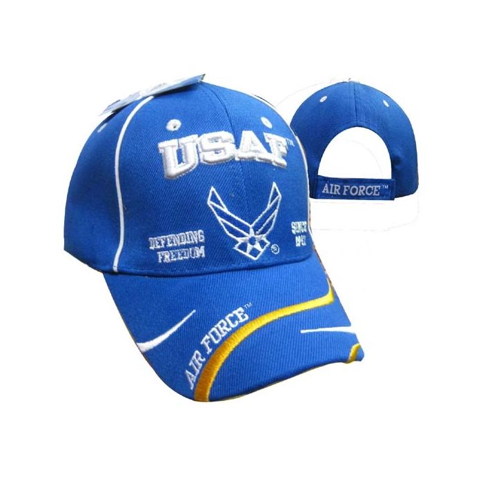 United States Air Force Defending Freedom w/ USAF & WINGS Hats