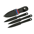 7" 3 PC BLACK THROWING SET
