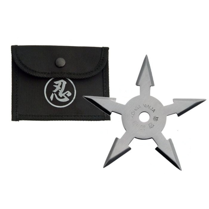 4" 5 POINT SILVER THROWING STAR