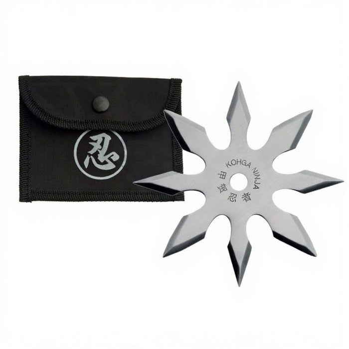 4" 8 POINT SILVER THROWING STAR