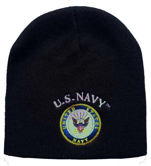 Navy Emblem Beanie