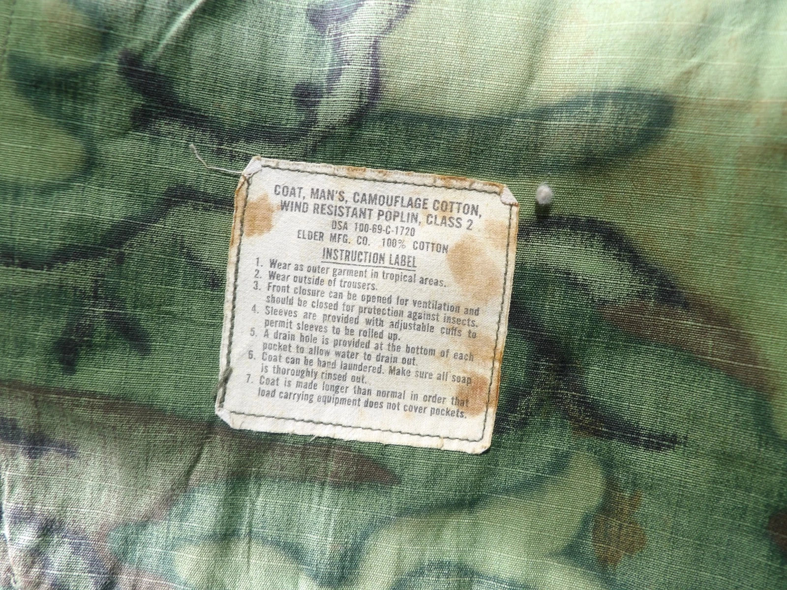 VINTAGE ERDL SLANT POCKET POPLIN SHIRT SMALL LONG