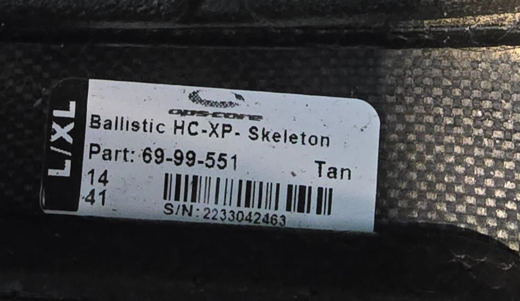OPS CORE FAST HC-XP BALLISTIC SKELETON HELMET L/XL TAN
