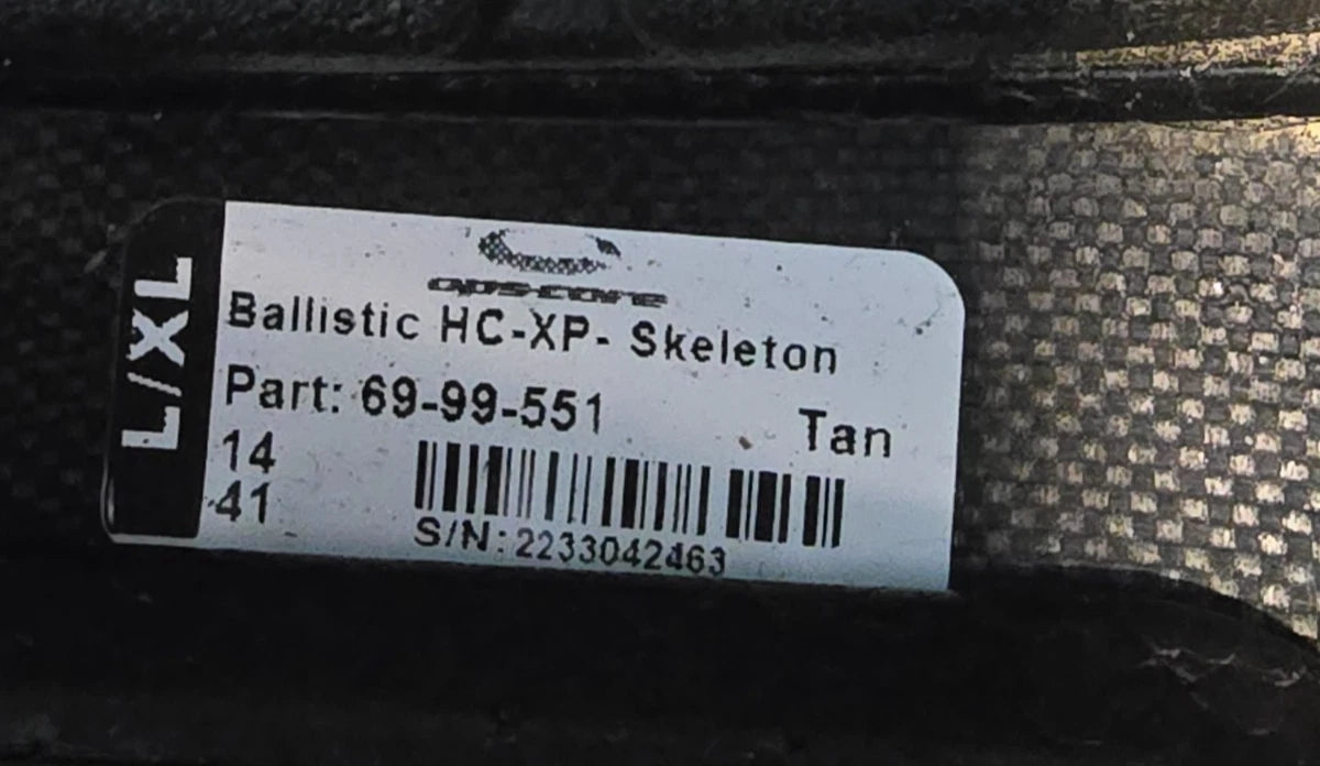 OPS CORE FAST HC-XP BALLISTIC SKELETON HELMET L/XL TAN