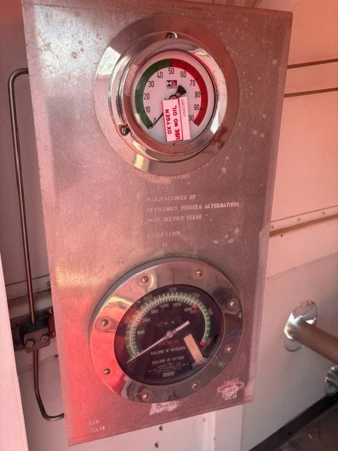6000 GAL CRYOGENIC LIQUID STORAGE TANK NITROGEN OXYGEN SKID MOUNTED STAINLESS