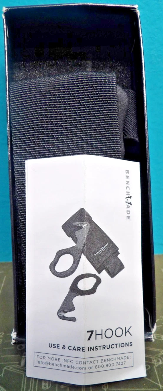 BENCHMADE RESCUE HOOK 7BLKW STRAP CUTTER WITH SHEALTH