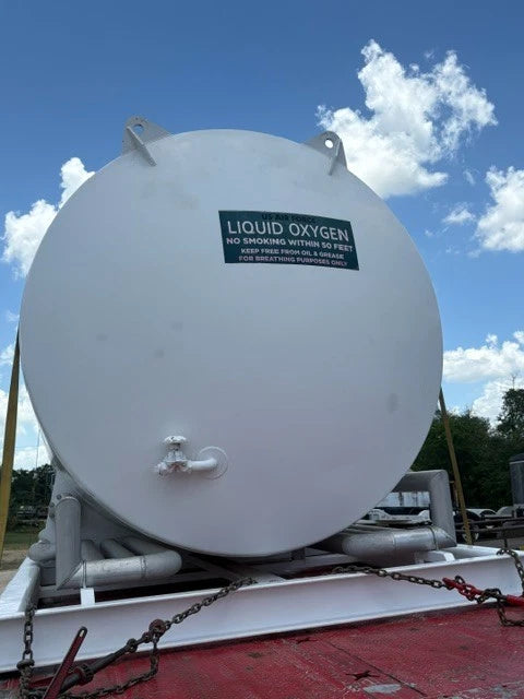 6000 GAL CRYOGENIC LIQUID STORAGE TANK NITROGEN OXYGEN SKID MOUNTED STAINLESS