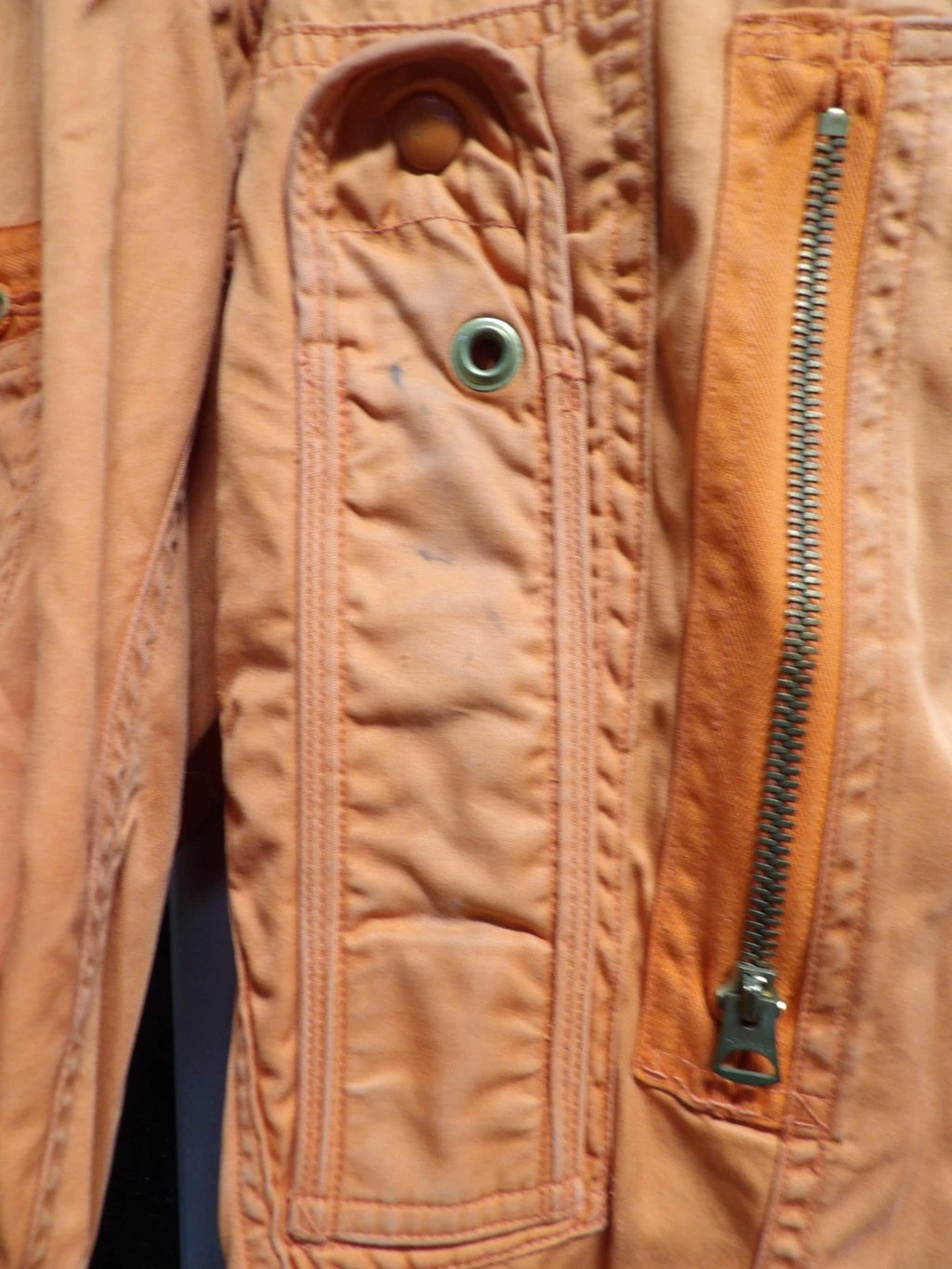VINTAGE ORANGE USAF K-2B VERY LIGHT FLIGHT SUIT VIETNAM ERA COVERALLS SMALL LONG