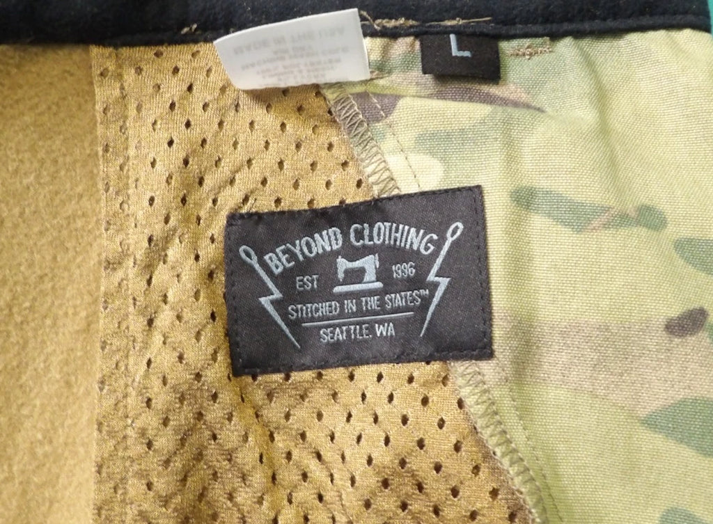 BEYOND CLOTHING A5D RIG SOFTSHELL PANTS MULTICAM FLEECE LINED LARGE SOF CAG