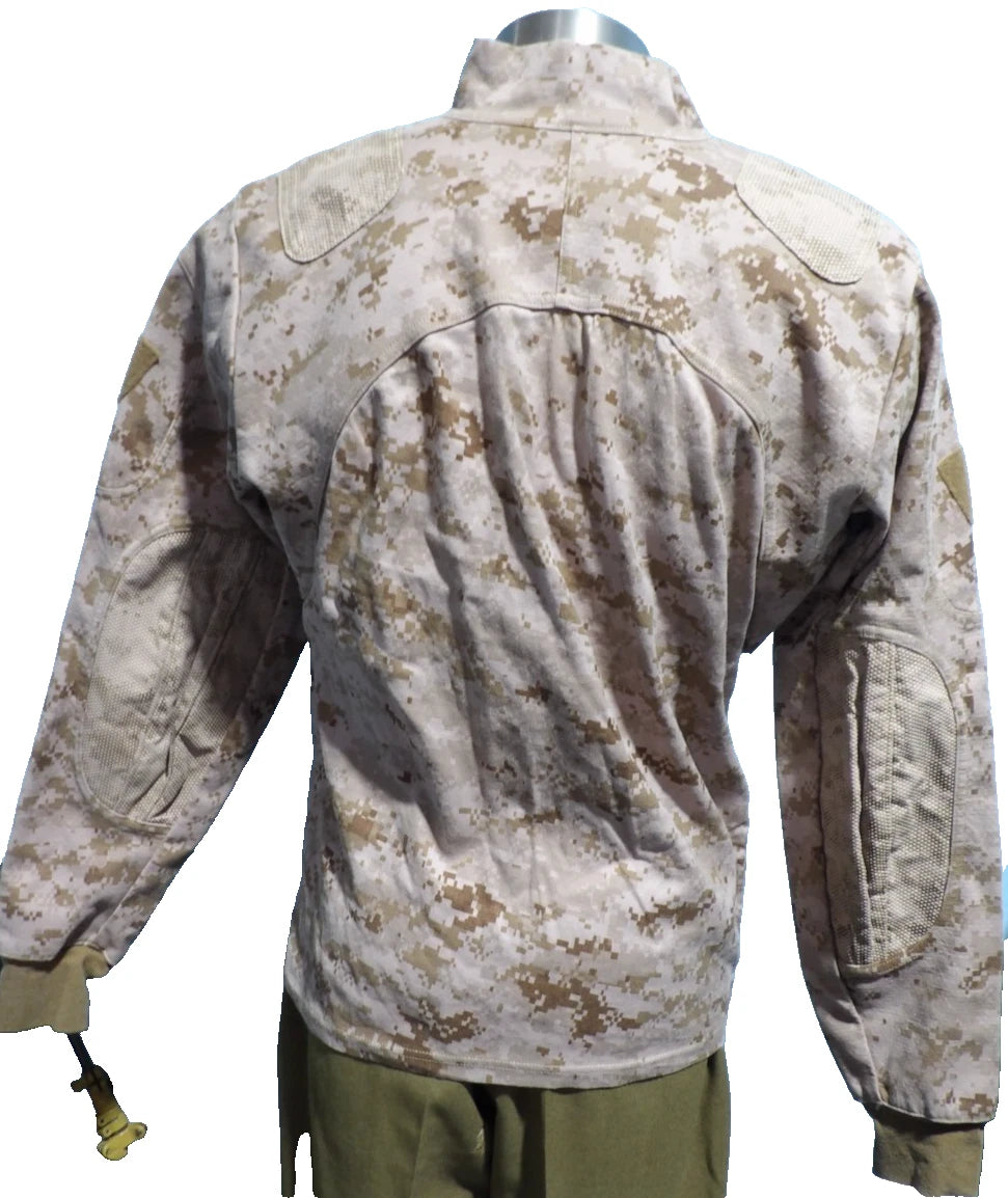 USMC INCLEMENT WEATHER COMBAT SHIRT MED REG DESERT MARPAT IWCS FROG