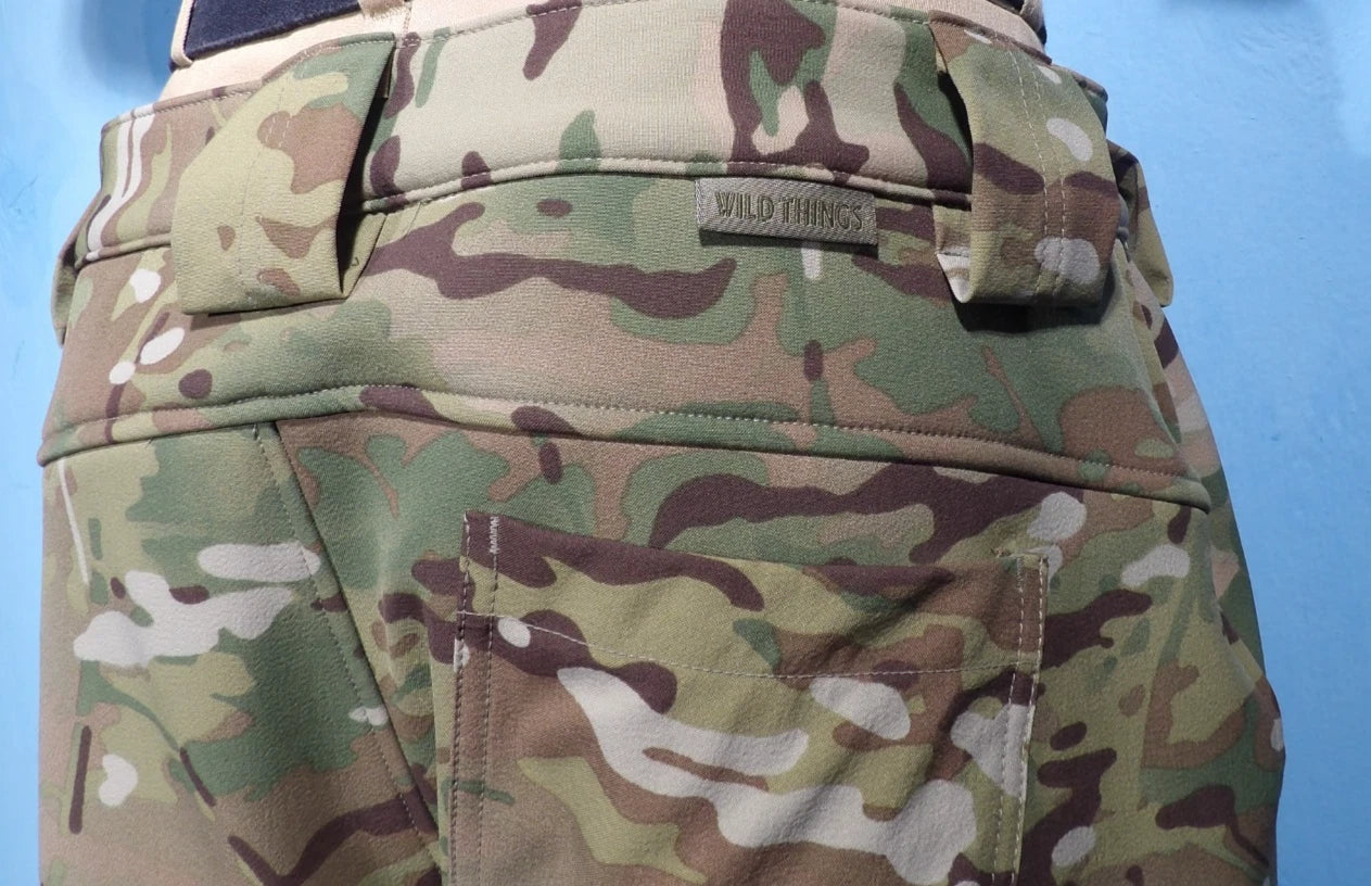 WILDTHINGS MUTLICAM SOFT SHELL FLEECED LINE PANTS MULTICAM