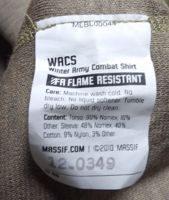 MASSIF OCP WACS WINTER ARMY COMBAT SHIRT SMALL
