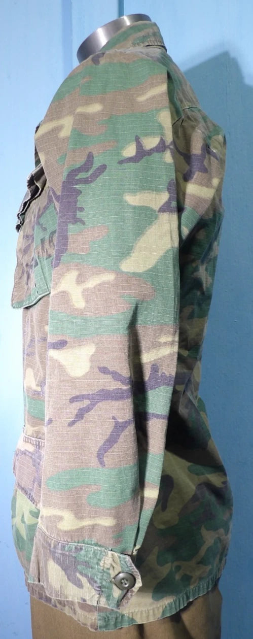 VINTAGE USMC ERDL SLANT POCKET POPLIN SHIRT SMALL REGULAR