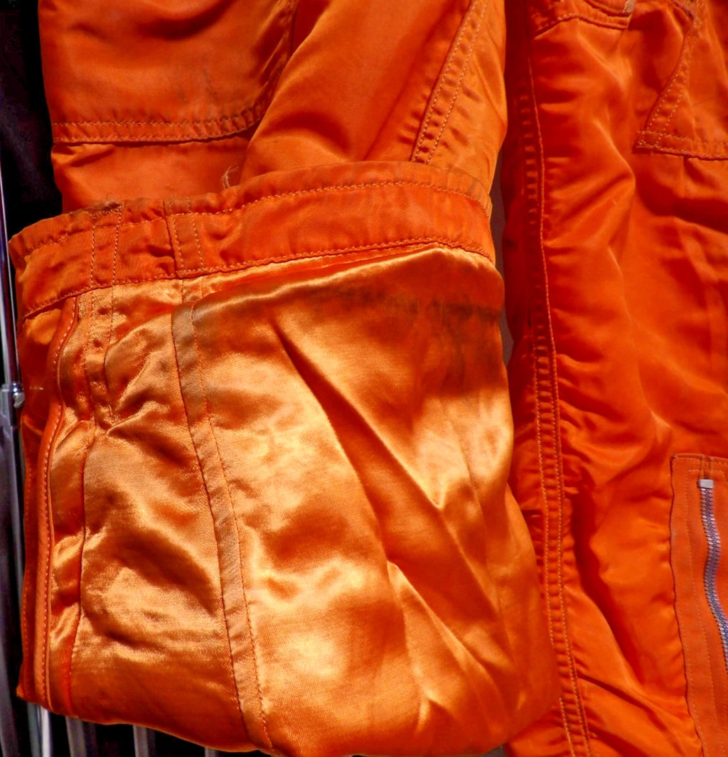 VIETNAM ERA VINTAGE CWU-1/P ORANGE FLYING COVERALL FLIGHT SUIT MEDIUM LONG