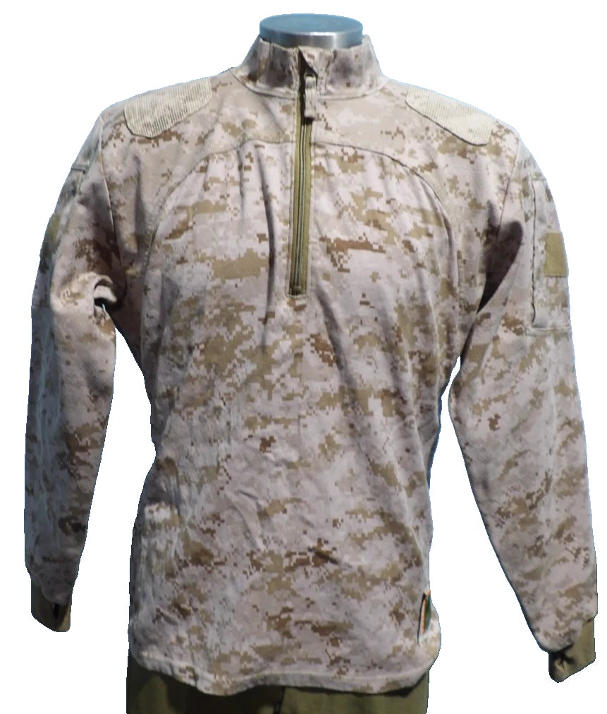 USMC INCLEMENT WEATHER COMBAT SHIRT MED REG DESERT MARPAT IWCS FROG