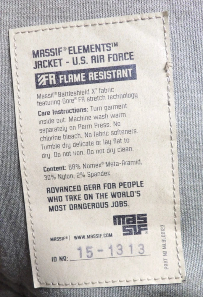 MASSIF ELEMENTS JACKET USAF MEDIUM OCP FLAME RESISTANT BATTLESHIELD X FABRIC