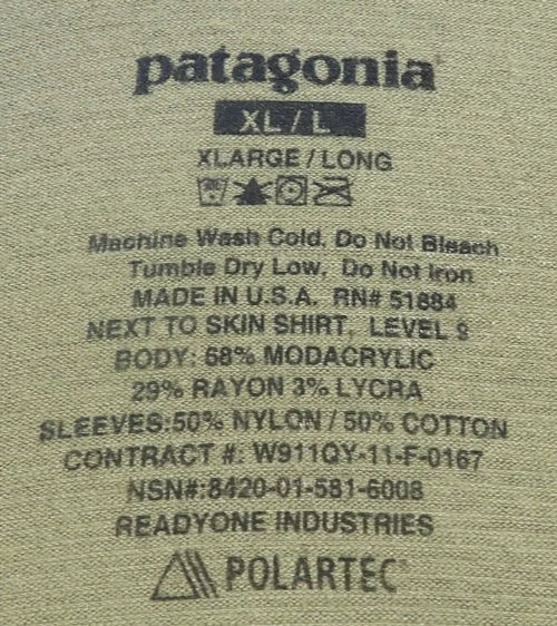 PATAGONIA LEVEL 9 L9 MULTICAM COMBAT SHIRT XTRA LARGE LONG