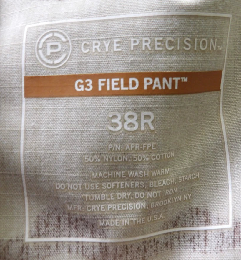 CRYE PRECISION G3 FIELD PANTS MULTICAM 38R