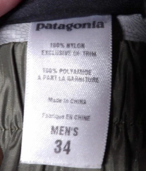 PATAGONIA MARS RAIN SHADOW PANTS LEVEL 6 APLHA GREEN SZ 34
