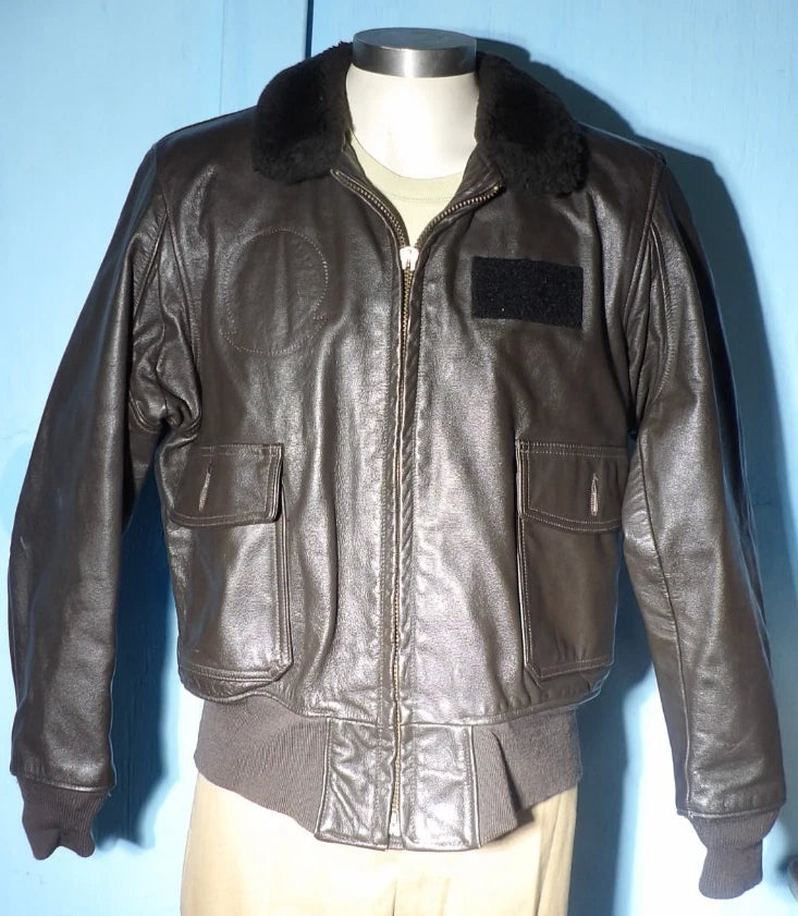 VINTAGE USN G-1 INTERMEDIATE LEATHER FLYERS JACKET