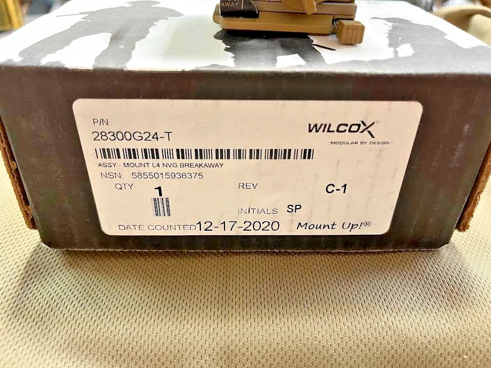 WILCOX L4 G24 HELMET MOUNT TAN 5855-01-593-6375 NVG BREAKAWAY BRACKET 28300G24-T