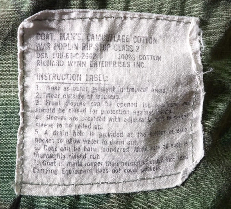 VINTAGE USMC ERDL SLANT POCKET POPLIN SHIRT SMALL REGULAR
