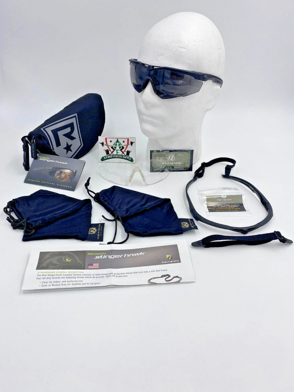REVISION STINGERHAWK 2 FRAME KIT PROTECTIVE EYEWEAR NEW FOG FREE VISION