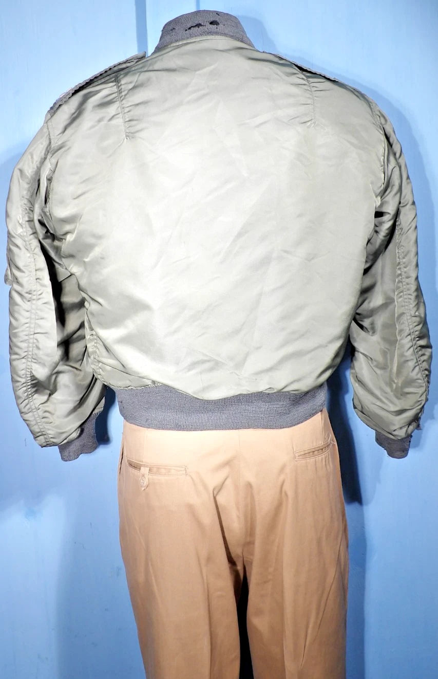 L-2B VINTAGE USAF THRASHED BOMBER/FLYERS JACKET LIGHTZONE VIETNAM ERA
