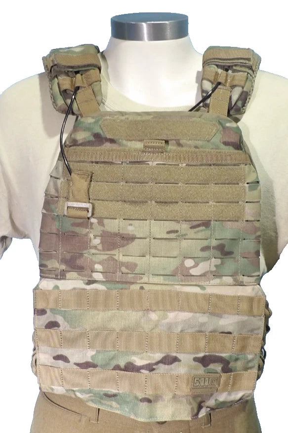 5.11 TACTICAL MULTICAM TACTEC PLATE CARRIER W/ ELSTATIC CUMMERBUND