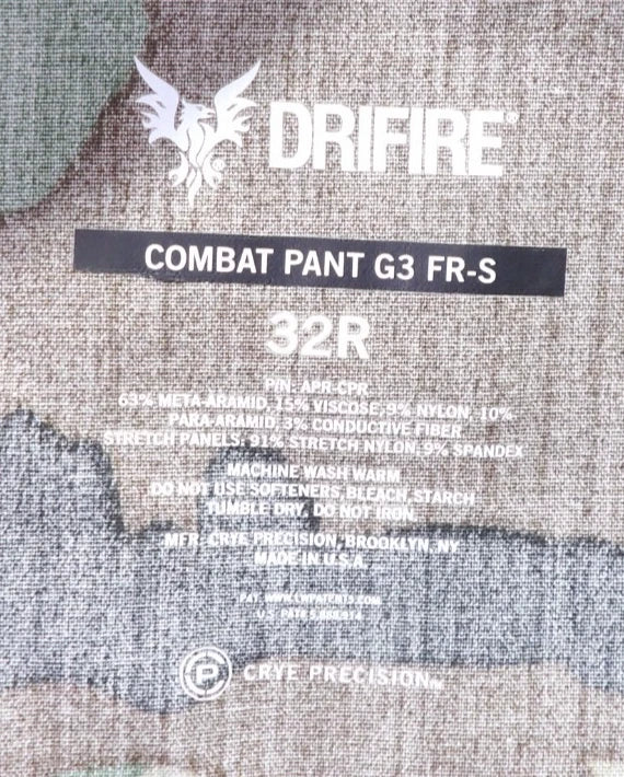 Share CRYE PRECISION M81 WOODLAND G3 COMBAT PANTS DRIFIRE 32R