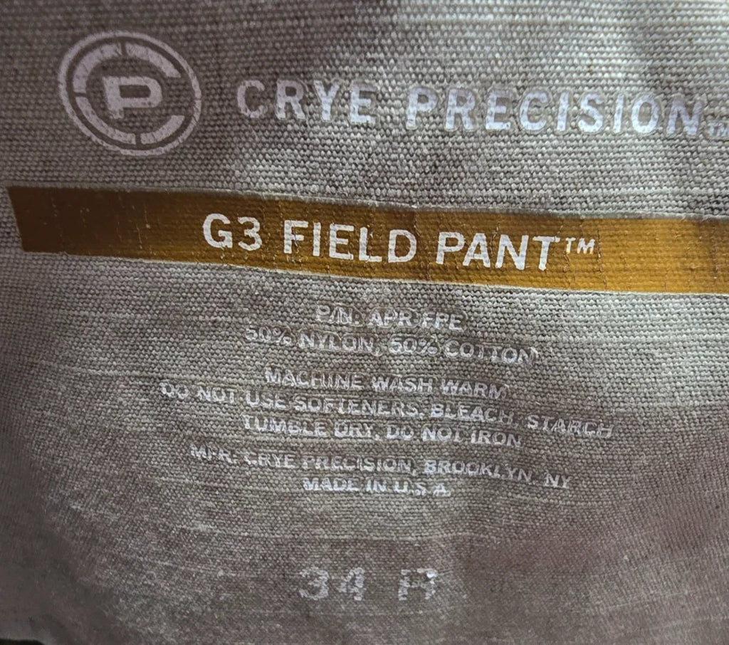CRYE PRECISION G3 FIELD PANTS MULTICAM 34R