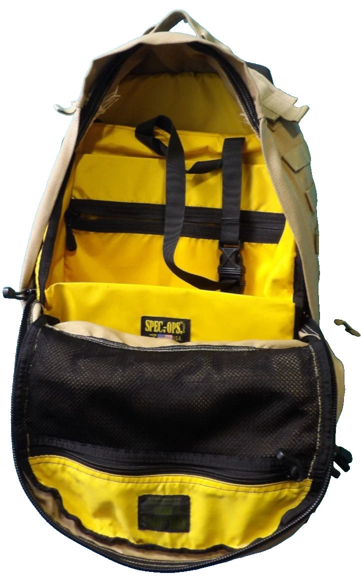 SPEC OPS T.H.E TACTICAL BACKPACK TAN W/ MOBILE OFFICE INSERT