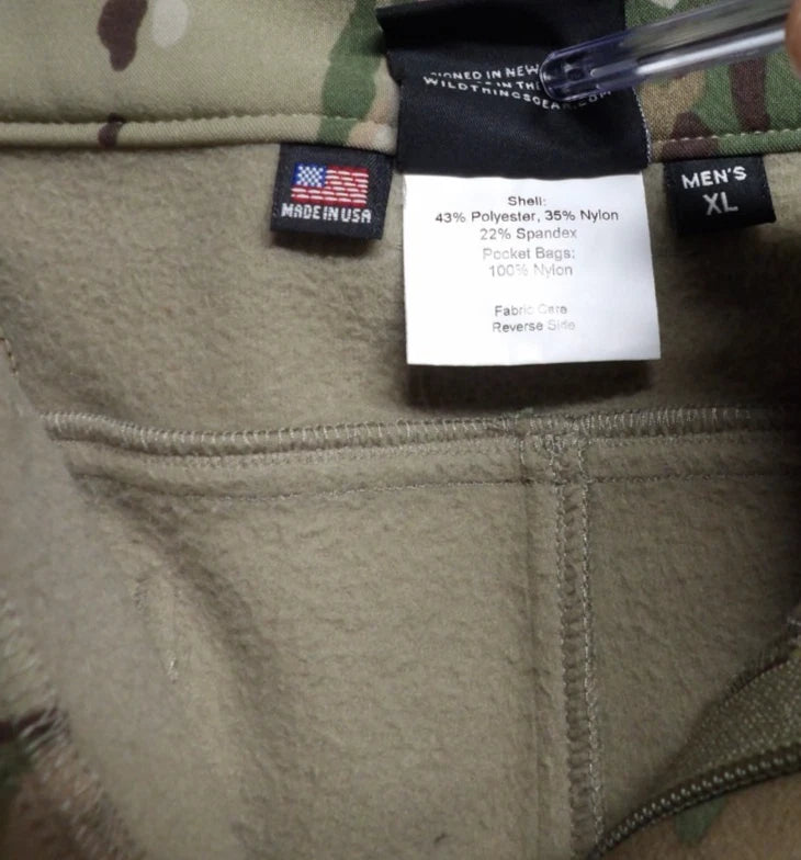 WILDTHINGS MUTLICAM SOFT SHELL FLEECED LINE PANTS MULTICAM