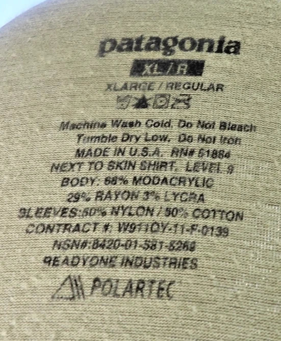 PATAGONIA L9 LEVEL 9 MULTICAM COMBAT SHIRT EXTRA LARGE REG