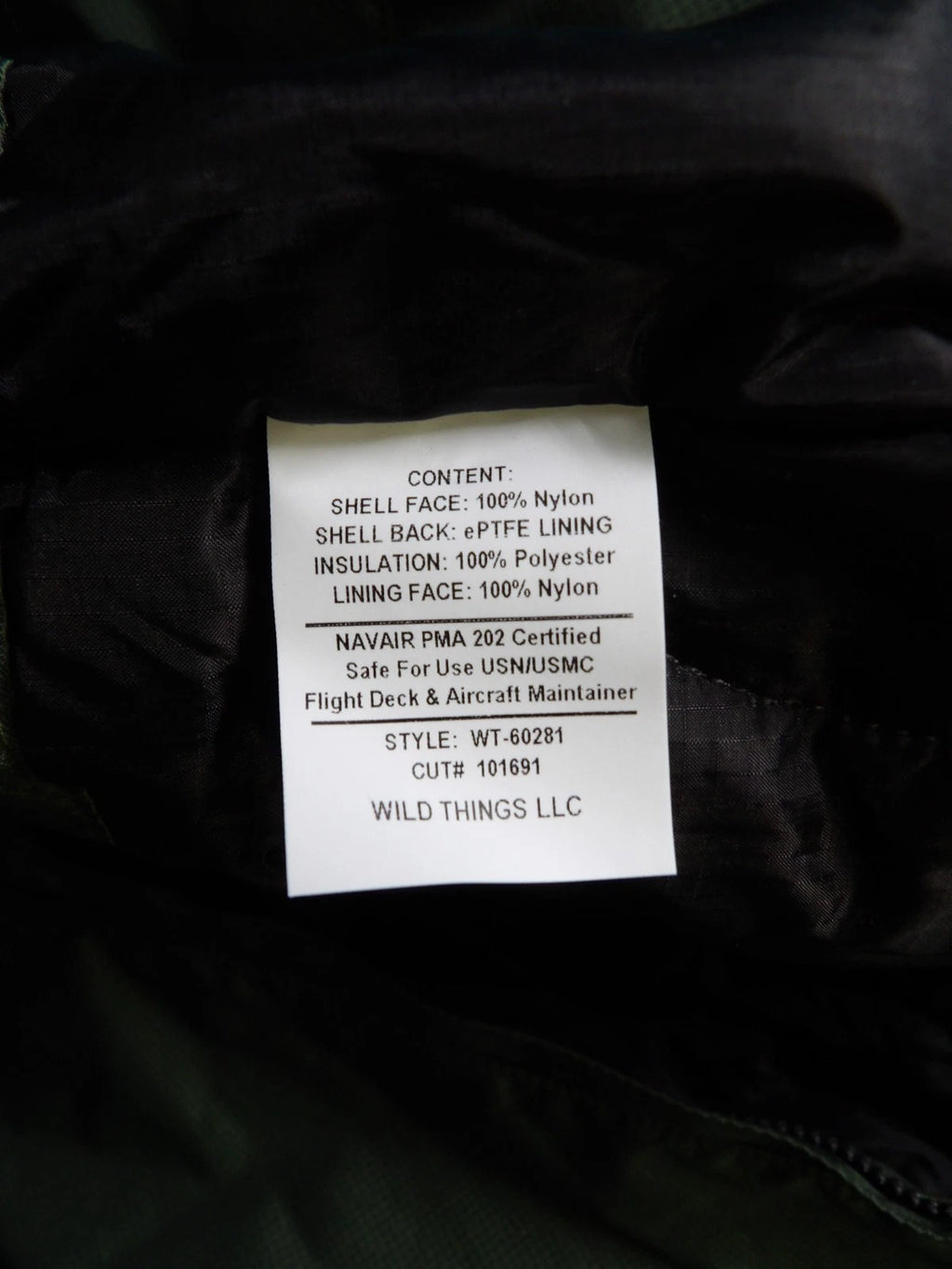 WILD THINGS TACTICAL NAVAIR JACKET FLIGHT DECK AIRCREW WT-60281 MEDIUM