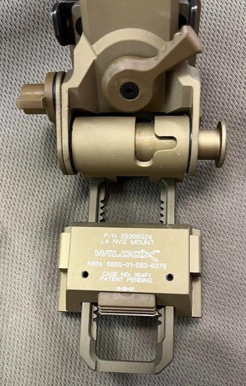 WILCOX L4 G24 HELMET MOUNT TAN 5855-01-593-6375 NVG BREAKAWAY BRACKET 28300G24-T