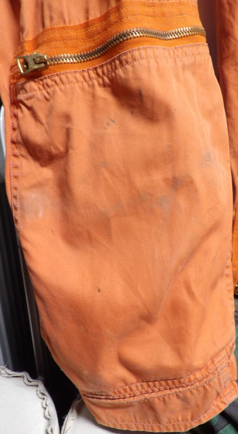 VINTAGE ORANGE USAF K-2B LIGHT FLIGHT SUIT VIETNAM ERA COVERALLS MEDIUM