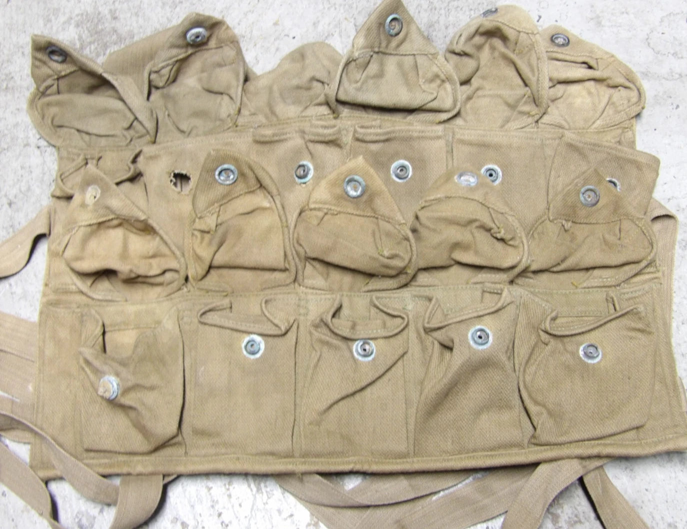 WW1 US 11 GRENADE VEST MILITARY CANVAS AMMO POUCH