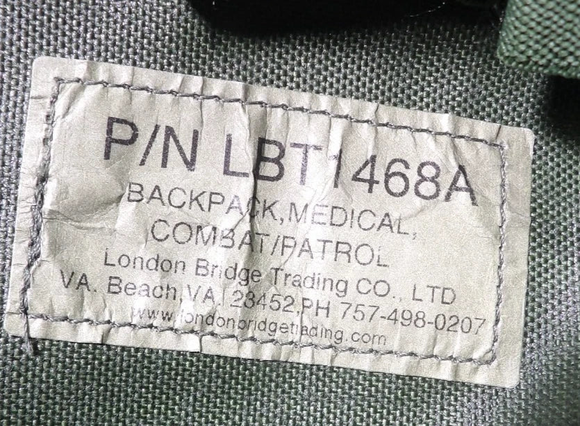 LONDON BRIDGE TRADING COMBAT PATROL MEDICAL BACKPACK OD GREEN LBT-1468A