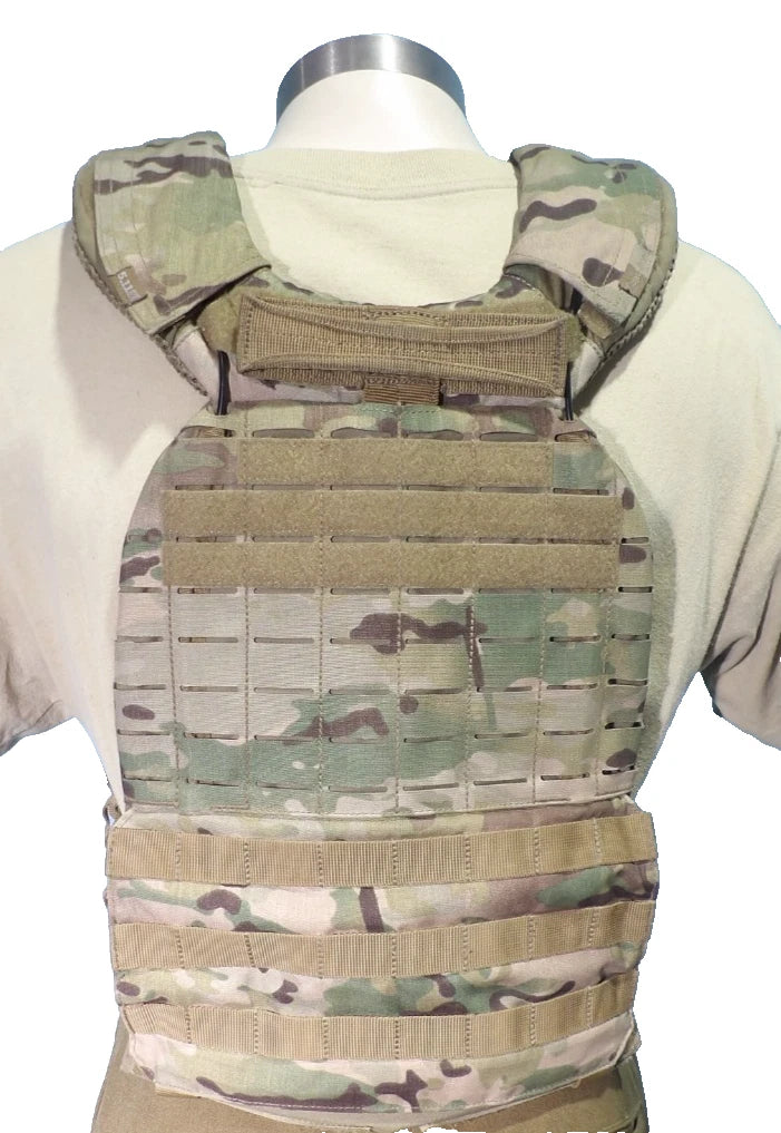 5.11 TACTICAL MULTICAM TACTEC PLATE CARRIER W/ ELSTATIC CUMMERBUND