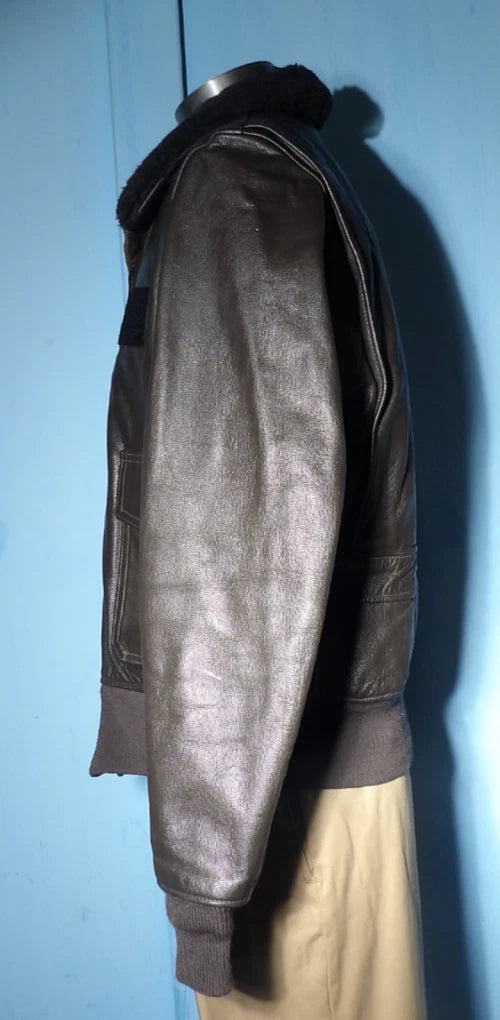 VINTAGE USN G-1 INTERMEDIATE LEATHER FLYERS JACKET