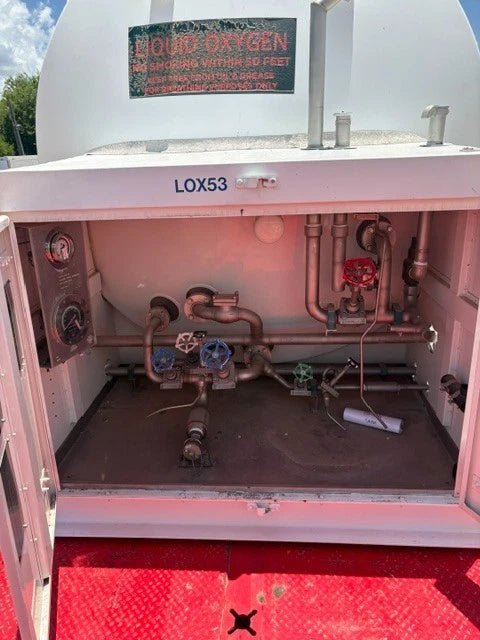 6000 GAL CRYOGENIC LIQUID STORAGE TANK NITROGEN OXYGEN SKID MOUNTED STAINLESS