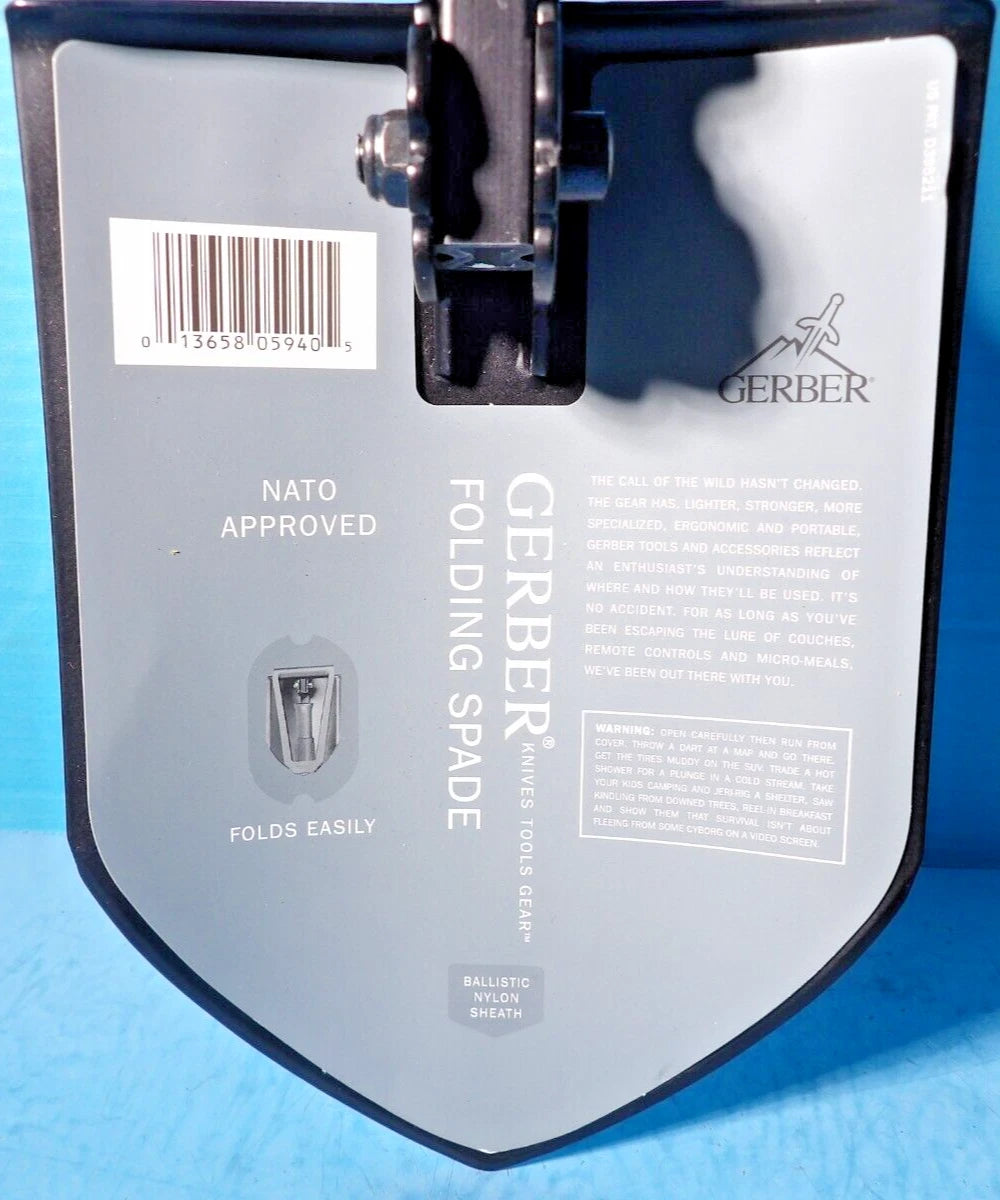 GERBER 2000 ETOOL ENTRENCHING FOLDING SHOVEL SPADE WITH CARRY CASE